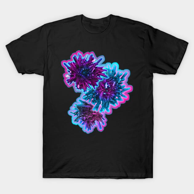 cyberpunk crystal bouquet : T-Shirt by sniperdusk